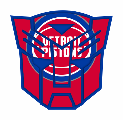 Autobots Detroit Pistons logo iron on paper